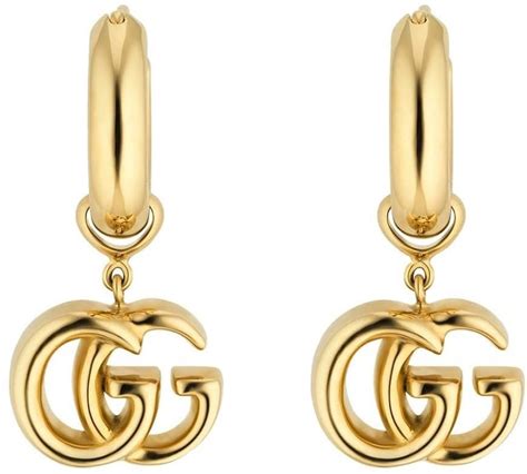 gucci logo earrings gold|Gucci colourful earrings.